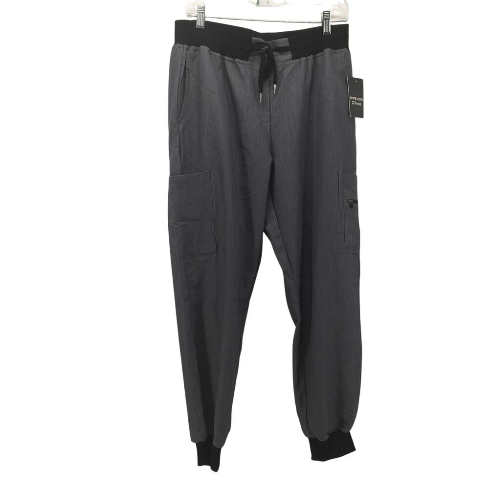 NWT White Cross V Tess Jogger Pant Bottom Large Taylor Grey Nursing Healthcare